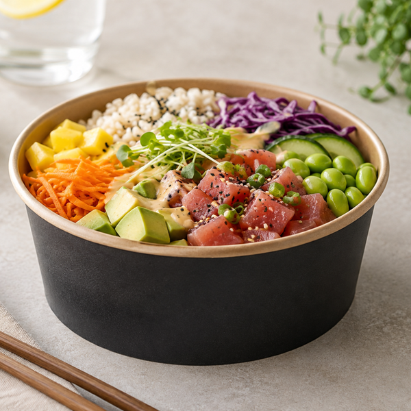 Noir Paper Salad Bowl 750ml 50pk