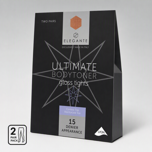 Elegante Ultimate Body Toners Control Top Tivoli Extra Large 15 Denier 2 Pack