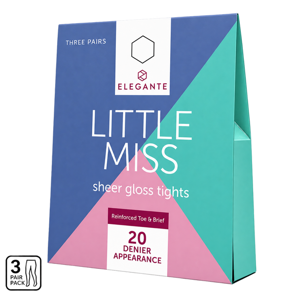 Elegante Little Miss Sheer Gloss Natural 3pk - 11-12 yrs