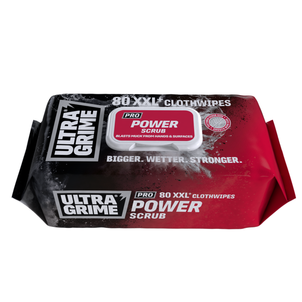UltraGrime Pro Power Scrub XXL Clothwipes 80pk