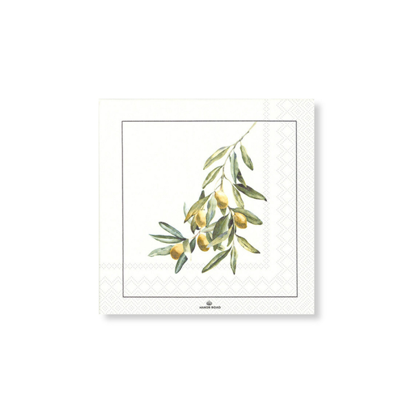 Manor Road Wild Olives Napkins Cocktail 20 pack
