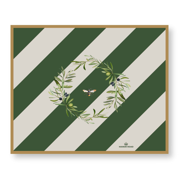 Manor Road Paper Placemats Olive & Bee 30 Pack