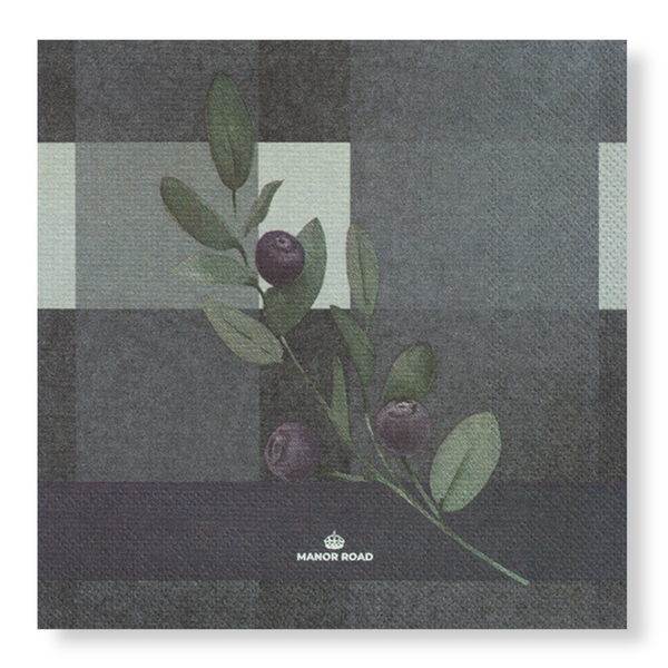 Manor Road Blueberry Burst Napkins Dinner 20 pack