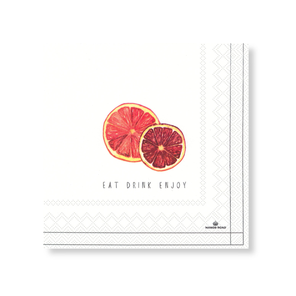 Manor Road Blood Orange Napkins Luncheon 20 pack