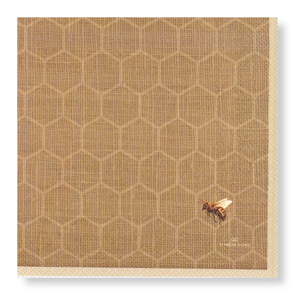 Manor Road Linen Honeycomb Napkins Dinner 20 pack