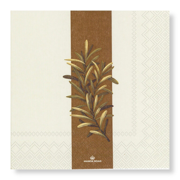 Manor Road Rustic Rosemary Napkins Luncheon 20 pack