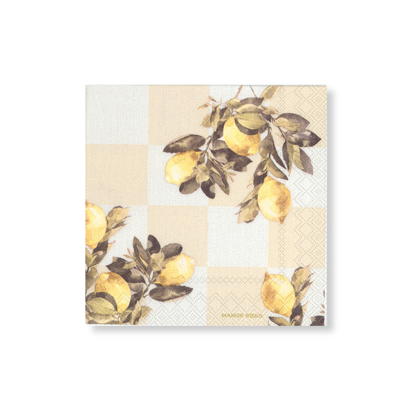 Manor Road Citron Napkin Cocktail 20 Pack