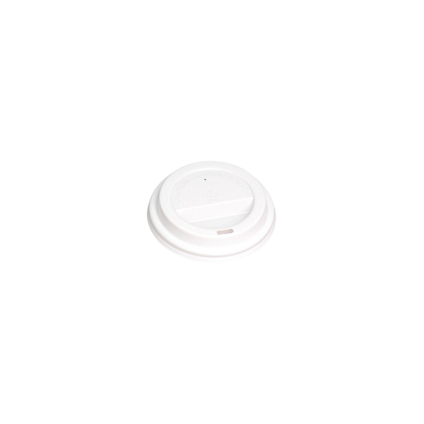 Disposable Coffee Cups CPLA Coastal White Lids 4oz 50pk