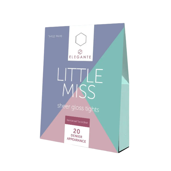 Elegante Little Miss Sheer Gloss Natural 3pk - 9-10 yrs
