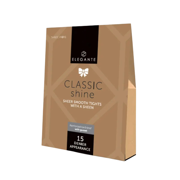 Elegante Luxury Gloss 3 Pair Pack 15D Black Small