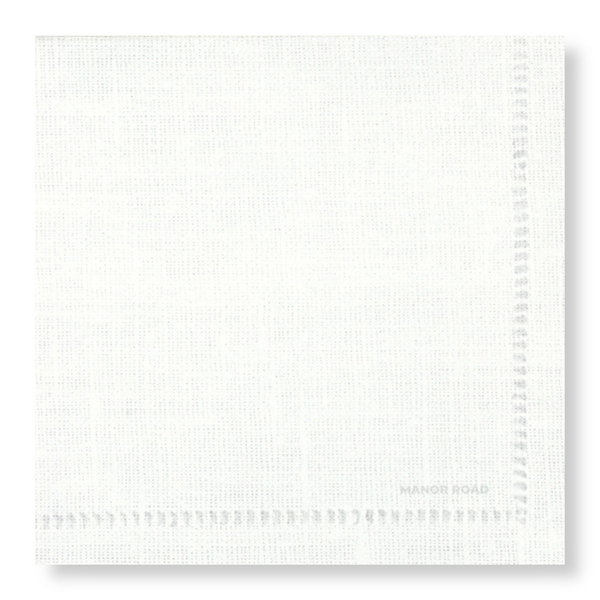 Manor Road Linen Hemstitch Natural Napkins Dinner 20 pack