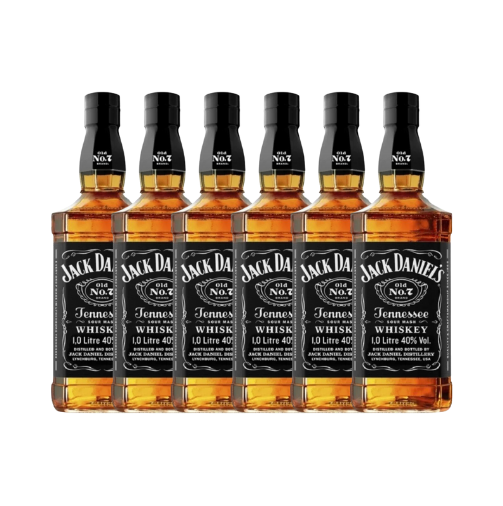 Jack Daniel's Old No 7 Tennessee Whiskey 1000ml 6 Pack