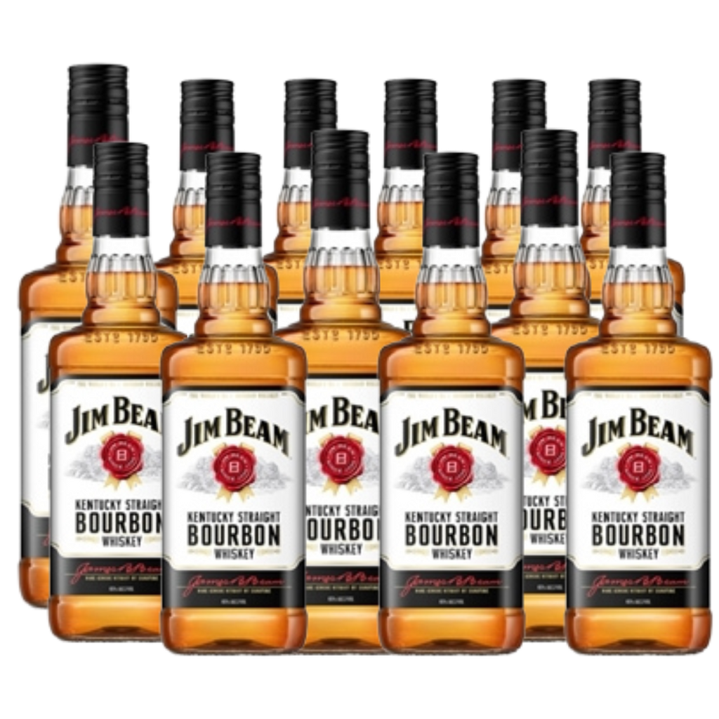 Jim Beam White Label Bourbon 1000ml 12 Pack