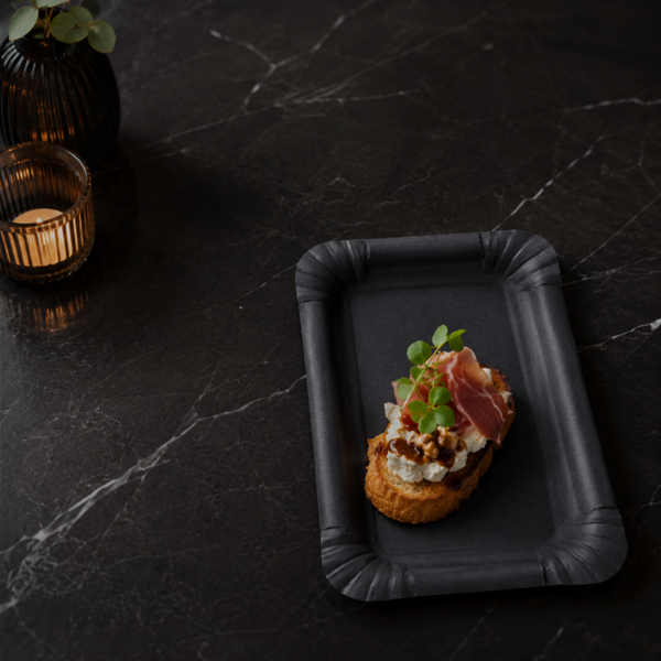 Kastello Paris Black Plate 11 x 17cm 50pk