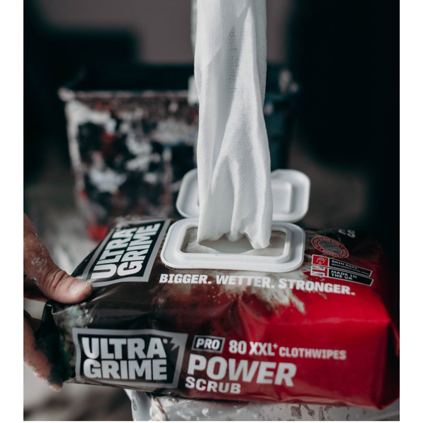 UltraGrime Pro Power Scrub XXL Clothwipes 80pk