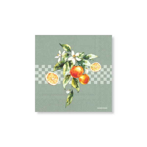 Manor Road Orange Blossom Napkin Cocktail 20 Pack