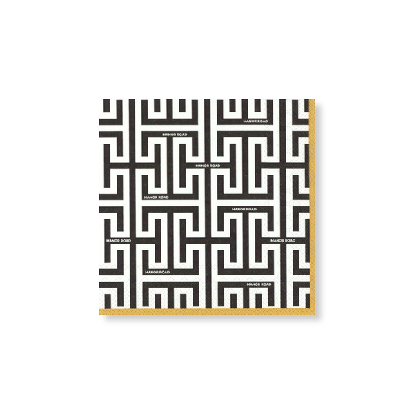 Manor Road Geolux Napkins Cocktail 20 pack
