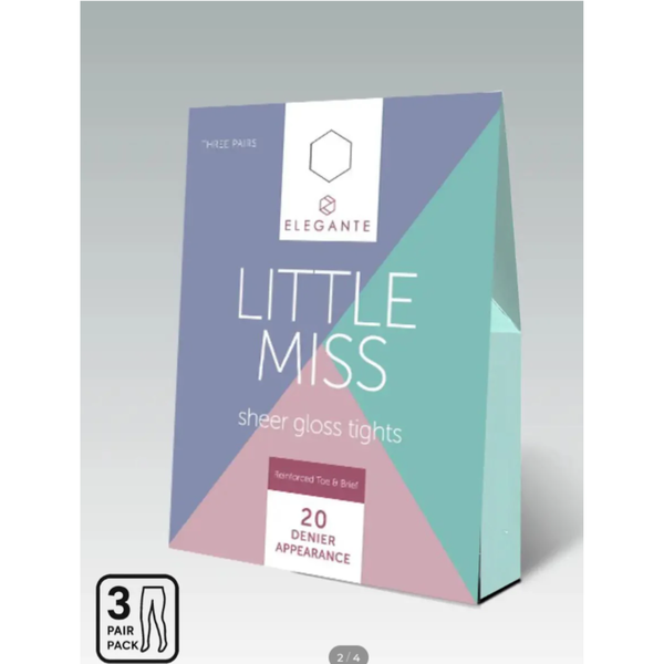 Little Miss Girls Sheer Tights Size 11-12 yrs Bronze Glow