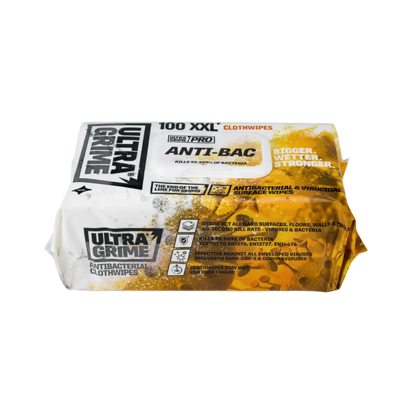 Ultragrime Pro Anti-Bac Wipes 100 Pack