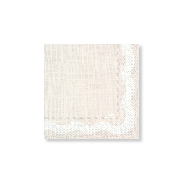 Manor Road Linen Wave Beige Napkins Cocktail 20 pack