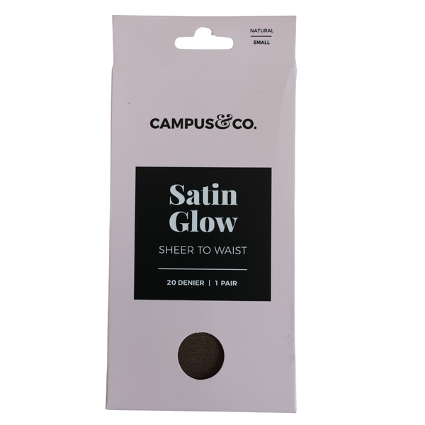 Campus&Co Satin Sheer to Waist Natural Girls Small