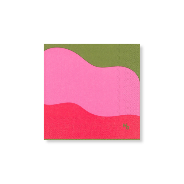 Manor Road Colour Flow Napkin Cocktail 20 Pack