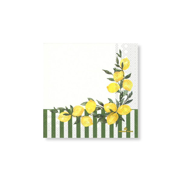 Manor Road Lemoncello Napkin Cocktail 20 Pack