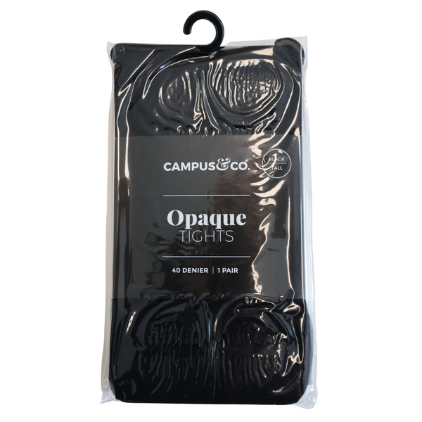 Campus&Co Microfibre Tights Opaque Black Tall