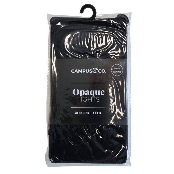 Campus&Co Microfibre Tights Opaque Black Girls XSmall