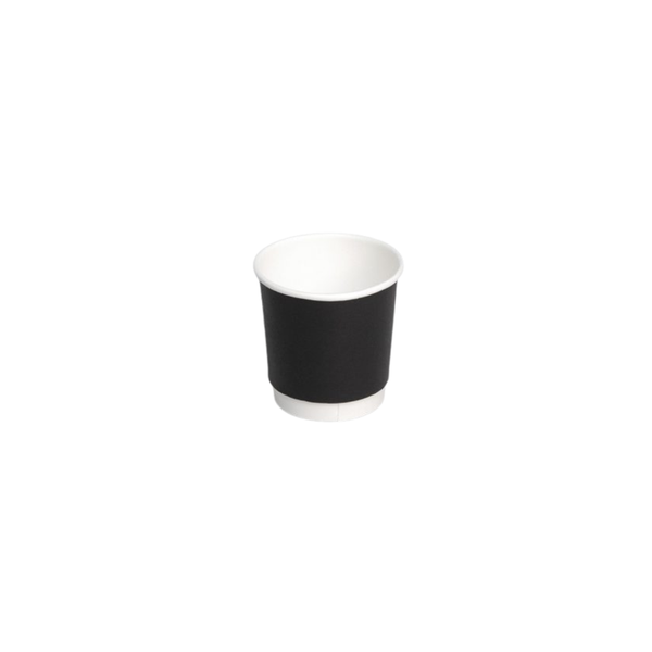 Double Wall Mini Black Coastal Hot Cups 4oz 25pk