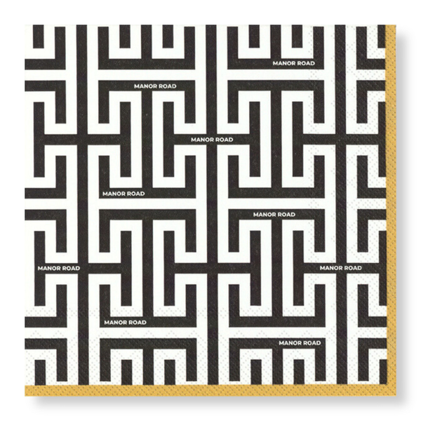 Manor Road Geolux Napkins Dinner 20 pack