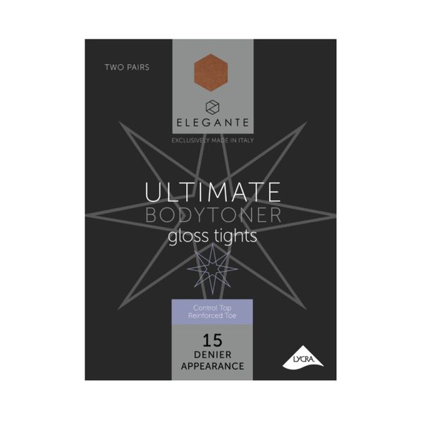 Elegante Ultimate Body Toners Control Top Tivoli Large 15 Denier 2 Pack