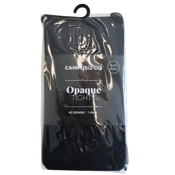 Campus&Co Microfibre Tights Opaque Black XTall