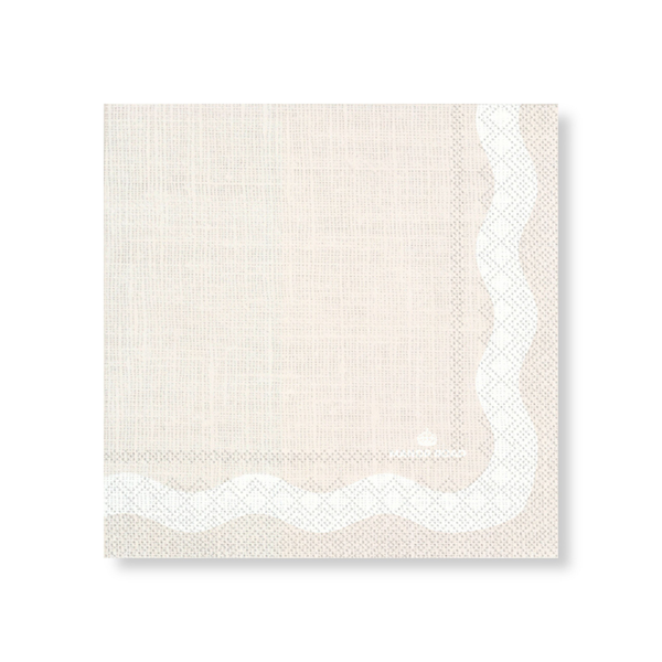 Manor Road Linen Wave Beige Napkins Luncheon 20 pack